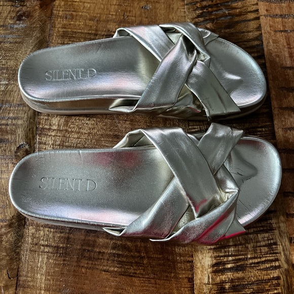 Silent D gold flats (size 6.5) pre-worn. - Picture 2 of 3